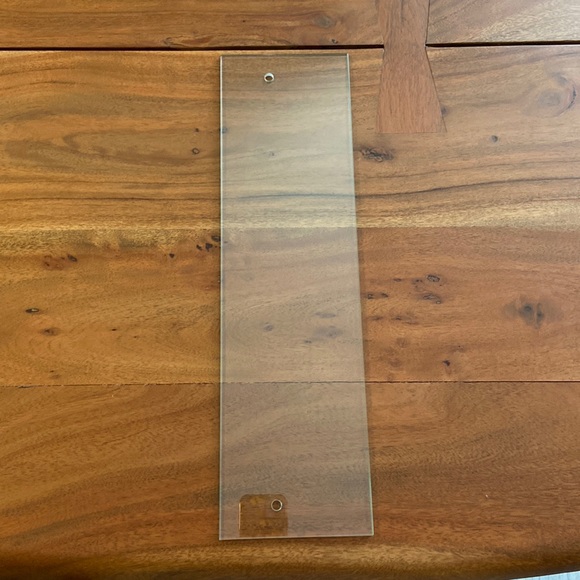 West Elm Modern Overhang Glass Bathroom Shelf in Dark Bronze - Picture 3 of 12